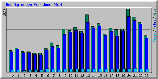 Hourly usage for June 2014