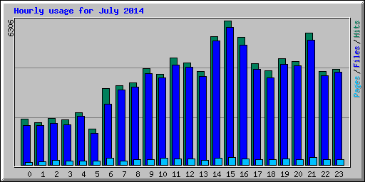Hourly usage for July 2014
