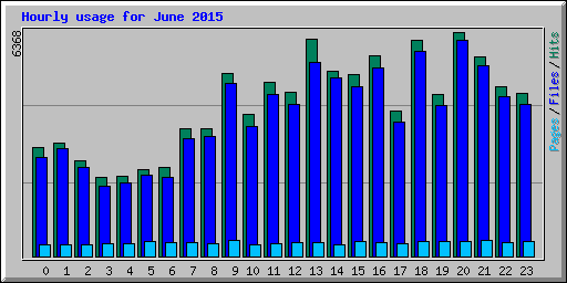 Hourly usage for June 2015