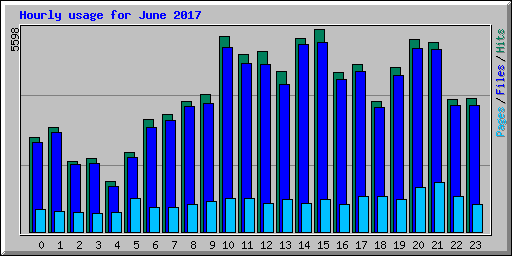 Hourly usage for June 2017
