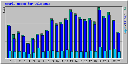 Hourly usage for July 2017
