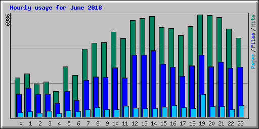 Hourly usage for June 2018