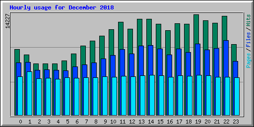 Hourly usage for December 2018