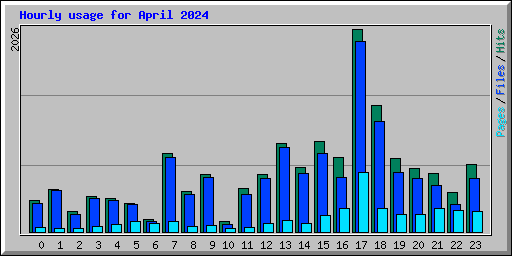 Hourly usage for April 2024