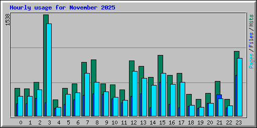 Hourly usage for November 2025