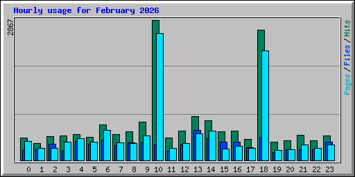 Hourly usage for February 2026