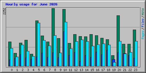 Hourly usage for June 2026